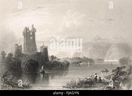 Le Château de Ross, Killarney, Irlande 1841 1841 Gravure Banque D'Images