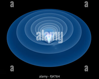 Tunnel dans l'espace, l'arrière-plan fractal par ordinateur Banque D'Images