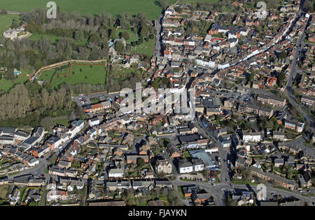 Vue aérienne du village de Faringdon dans l'Oxfordshire, UK Banque D'Images