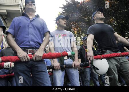 Milan, Italie, démonstration du groupe de néonazis 'Forza Nuova' Banque D'Images