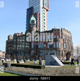 Hotel New York de Rotterdam, aux Pays-Bas. Anciens bureaux de la Holland America Line. Style Art Nouveau, datant de 1917 Banque D'Images