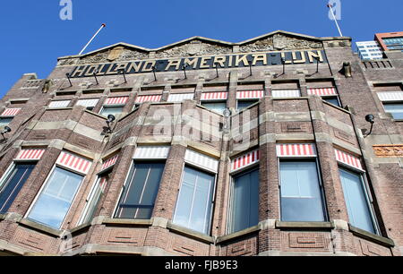 Façade de l'Hôtel New York de Rotterdam, Pays-Bas. Les bureaux de l'ancien navire de Holland America Line. Style Art Nouveau, datant de 1917 Banque D'Images