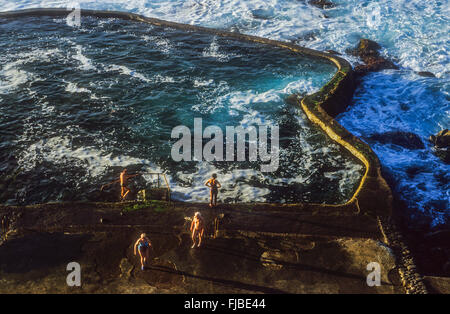 Piscine à La Maceta, El Golfo Valley,El Hierro, île des Canaries, Espagne, Europe Banque D'Images