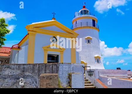 Le phare de Guia, Forteresse et Chapelle à Macao. La Chine. Banque D'Images