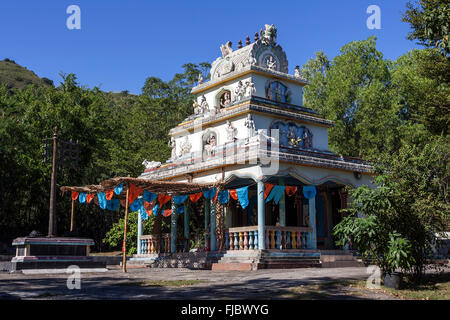 Temple Hindou, temple tamoul, l'Étang de Saint-Paul, près de Savannah, à la Réunion Banque D'Images