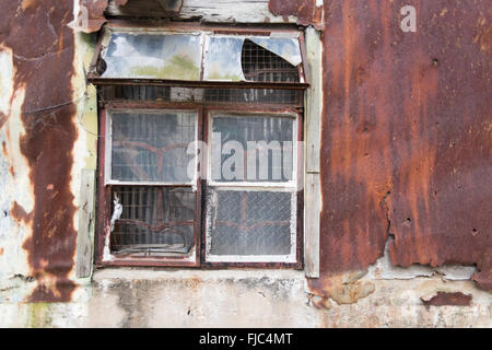 Ruine d'un metal hut à Hong Kong, très commun Banque D'Images