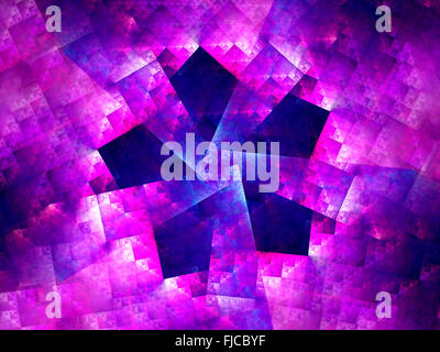 Brillant violet triangles dynamiques, générée par ordinateur abstract background Banque D'Images