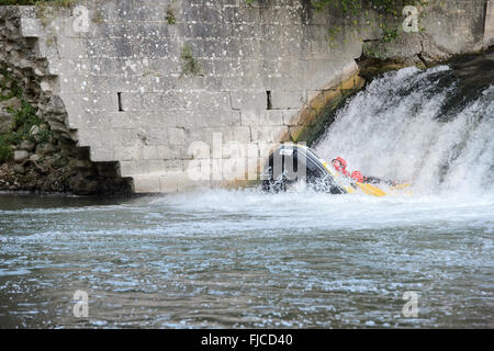 Rafting dans la rivière Banque D'Images