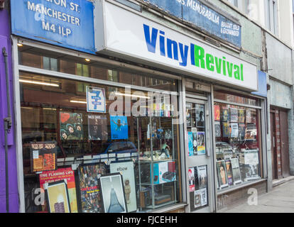 Renaissance vinyle record shop sur Hilton street dans le quartier Nord de Manchester. Manchester, Angleterre. UK Banque D'Images