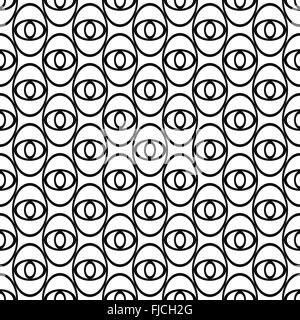 Résumé monochrome oeil ellipse de répétition Illustration de Vecteur