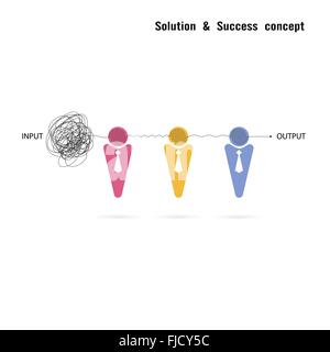 Businessman avec résolution des problèmes en groupe et d'équipe idée concept.Solution et d'équipe idée.Capacité et concept de partenariat. Illustration de Vecteur