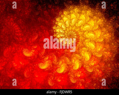 Fractale couleurs spirales, nombre d'or, générée par ordinateur abstract background fractale Banque D'Images