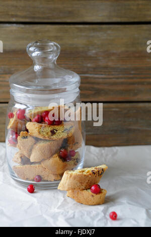 Biscotti aux canneberges, de l'alimentation Banque D'Images
