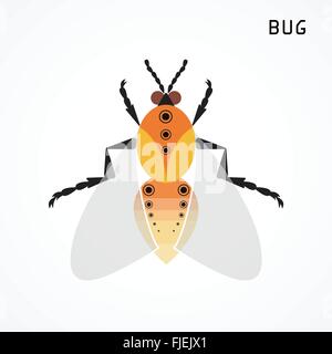 Signe de bug. L'icône d'insectes. Vector illustration. Illustration de Vecteur