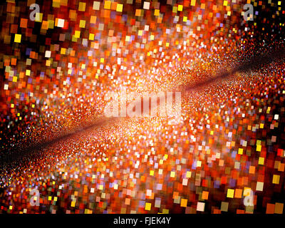 Big data rougeoyant, générée par ordinateur particules abstract background Banque D'Images