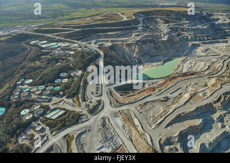 Une vue aérienne de l'Argile de Chine travaille près de St Austell à Cornwall Banque D'Images
