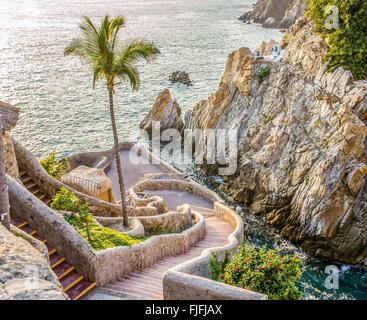 La Quebrada (la célèbre falaise) des plongeurs d'Acapulco, Mexique Banque D'Images