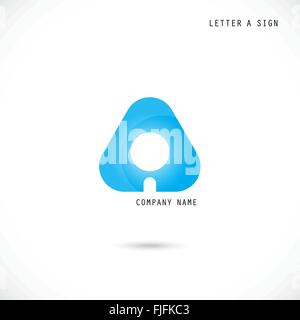 Lettre créative un vecteur de conception logo icône résumé modèle. L'éducation et d'affaires de l'entreprise logotype création symbole. Illustration de Vecteur