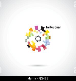 Creative Circle abstract vector modèle de conception de logo. Création industrielle entreprise symbole logotype.Vector illustration Illustration de Vecteur