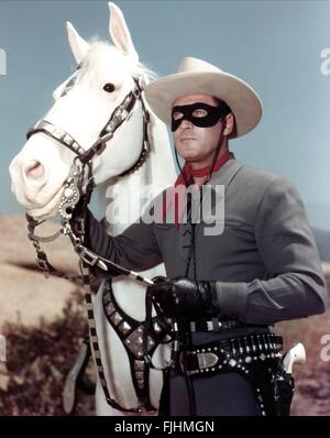 CLAYTON MOORE le Lone Ranger (1949) Banque D'Images