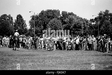 Chicago, Illinois, USA, septembre 1986 KKK et le Pouvoir blanc rassemblement à Marquette Park. Credit : Mark Reinstein Banque D'Images