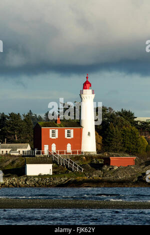 Le phare de Fisgard - Victoria, île de Vancouver, Colombie-Britannique, Canada Banque D'Images