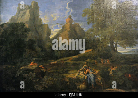 Nicolas Poussin (1594-1665). Le peintre français. Paysage avec Polyphème, 1649. Le Musée de l'Ermitage. Saint Petersburg. La Russie. Banque D'Images