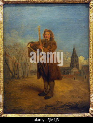 Jean Antoine Watteau (1684-1721). Le peintre français. Avec un Savoyard Marmot, 1716. Le Musée de l'Ermitage. Saint Petersburg. La Russie. Banque D'Images