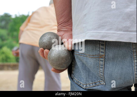 Jouer jeu de boules en France, en Europe Banque D'Images