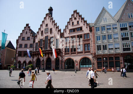 Roemerberg, Frankfurt am Main. Banque D'Images