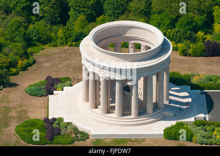 Meuse (55), Butte de Montsec, monument aux soldats américains de la première guerre mondiale (vue aerienne) // France, Meuse ( Banque D'Images