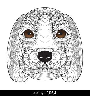 Zendoodle de chameau pour t shirt design,élément design et livre de coloriage adultes page. Vector illustration Illustration de Vecteur