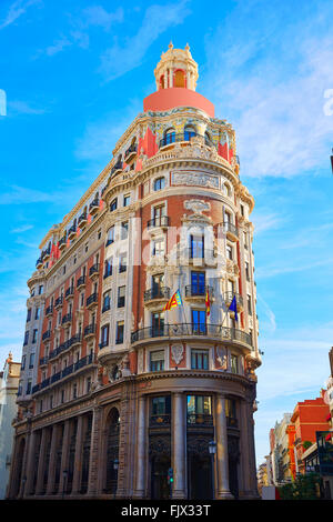 Banco de Valencia bâtiment historique de la rue Pintor Sorolla à Espagne Banque D'Images