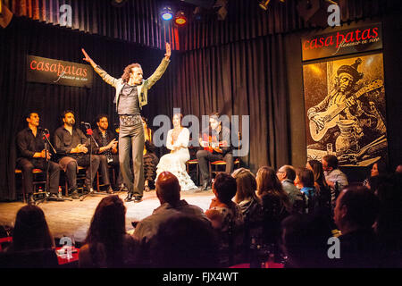 Casa Patas, tablao flamenco, Calle de los Canizares 10, Madrid, Espagne. Banque D'Images