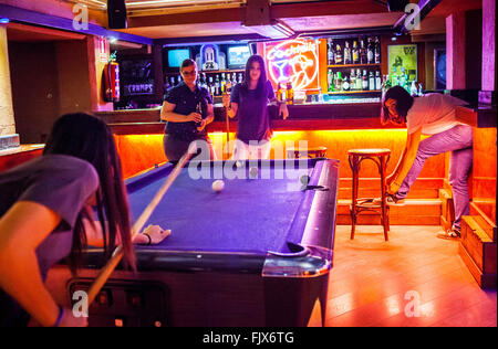 La Via Lactea Pub Bar, Calle Velarde 18. Malasana trimestre. Madrid, Espagne Banque D'Images