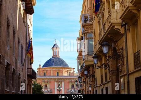 Basilique de Desamparados Valence Caballeros Cavallers street en Espagne Banque D'Images