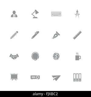 [EPS10] télévision simple gris icon set 8 pour la conception web, l'interface utilisateur (IU), l'infographie et de l'application mobile (apps) Illustration de Vecteur