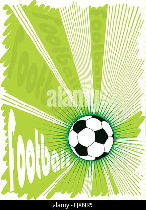 Explosion de football vert.Vector background pour les affiches Illustration de Vecteur