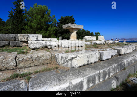 L'Asklepeion un temple de guérison, sacré pour le dieu Asclépios, dieu grec de la médecine, l'île de Kos, Dodecanese groupe d'islan Banque D'Images