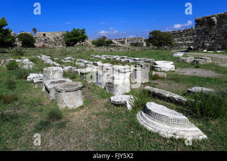 L'Asklepeion un temple de guérison, sacré pour le dieu Asclépios, dieu grec de la médecine, l'île de Kos, Dodecanese Banque D'Images