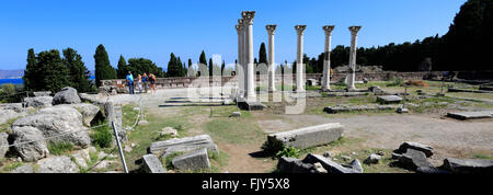 L'Asklepeion un temple de guérison, sacré pour le dieu Asclépios, dieu grec de la médecine, l'île de Kos, Dodecanese Banque D'Images