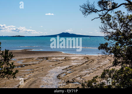 Vue de vulcano Rangitoto Nouvelle-zélande Banque D'Images