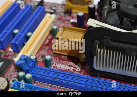 Carte mère électronique d'un ordinateur personnel Banque D'Images