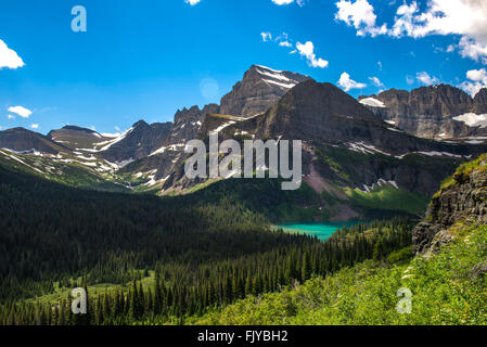 Vue sur Lac de Grinnell donnent sur Banque D'Images