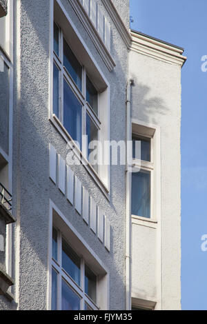 Maisons de ville, maisons historiques, maison mitoyenne à louer à Berlin. Les immeubles de la ville Banque D'Images