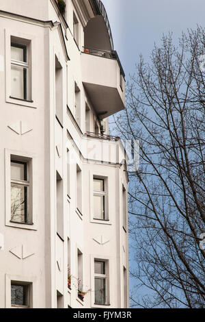 Maisons de ville, maisons historiques, maison mitoyenne à louer à Berlin. Les immeubles de la ville Banque D'Images