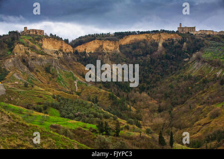 Toscane Abbaye de Saints Giusto et Clemente Crags de Volterra Banque D'Images