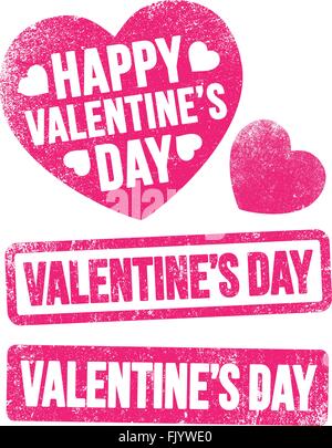 Timbres de Saint-Valentin Illustration de Vecteur