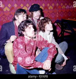 Groupe de rock britannique de la circulation en décembre 1967. De gauche à droite : Chris Wood, Jim Capaldi, Dave Mason, Steve Winwood. Photo Tony Gale Banque D'Images