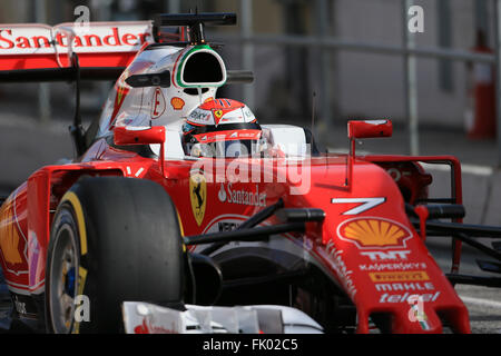 Barcelone, Espagne. 06Th Mar, 2016. Les essais d'hiver Formule 1 sur le circuit de Catalunya de Barcelone Test 2 Jour 3. La Scuderia Ferrari SF16-H &# x2013 ; Crédit : Kimi Raikkonen Plus Sport Action/Alamy Live News Banque D'Images